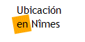 Ubicaci�n en Nimes...